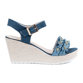Shelvt Jotwarz Denim Sandalen blau 2