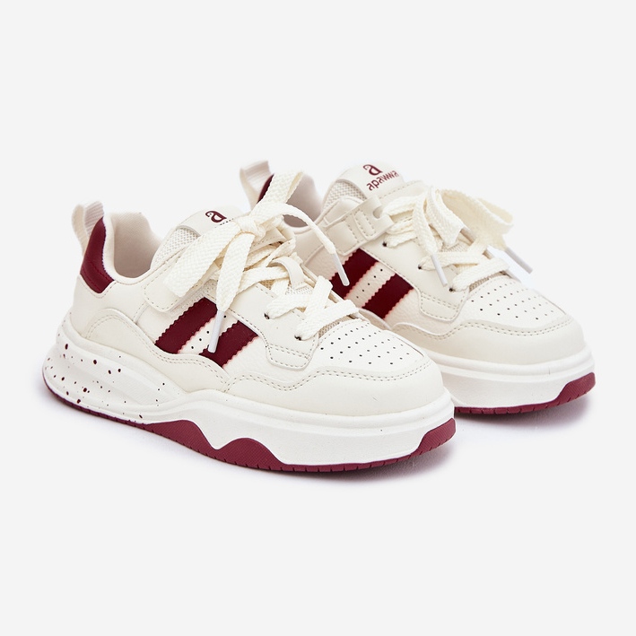 Boto Kinder -Turnschuhe auf der beige und beige Plattform Grellio 1