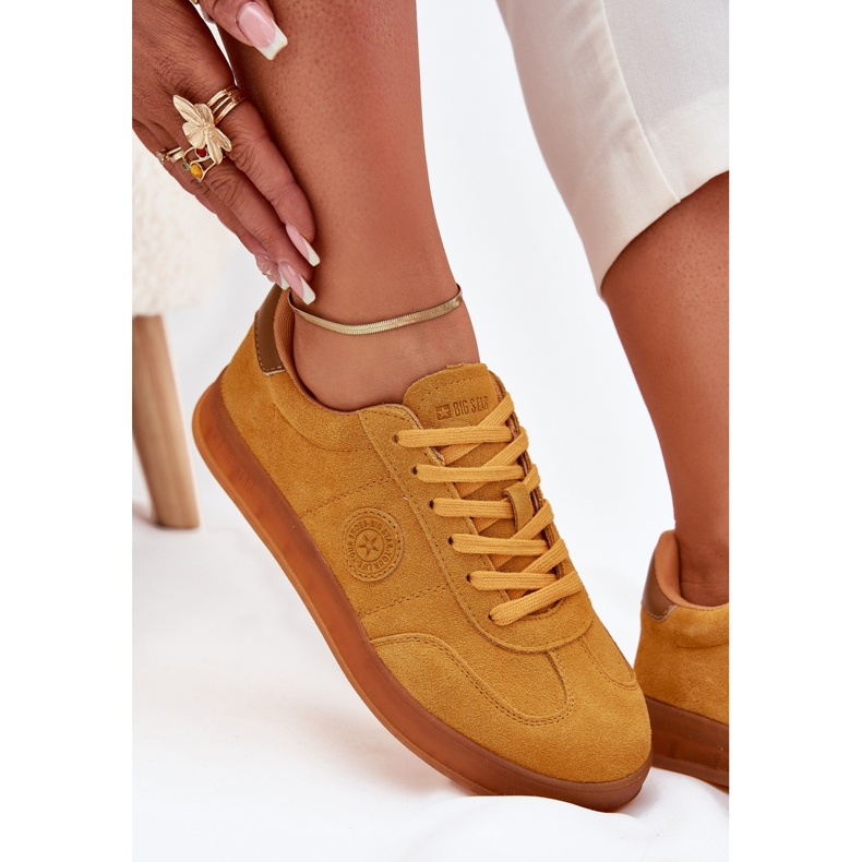 Frauen Wildleder-Sneaker Big Star RR274846 Hi-polish Yellow System gelb 2