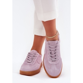 Women's Suede Sneakers Big Star RR274850 Hi-polish Violet System lila 2