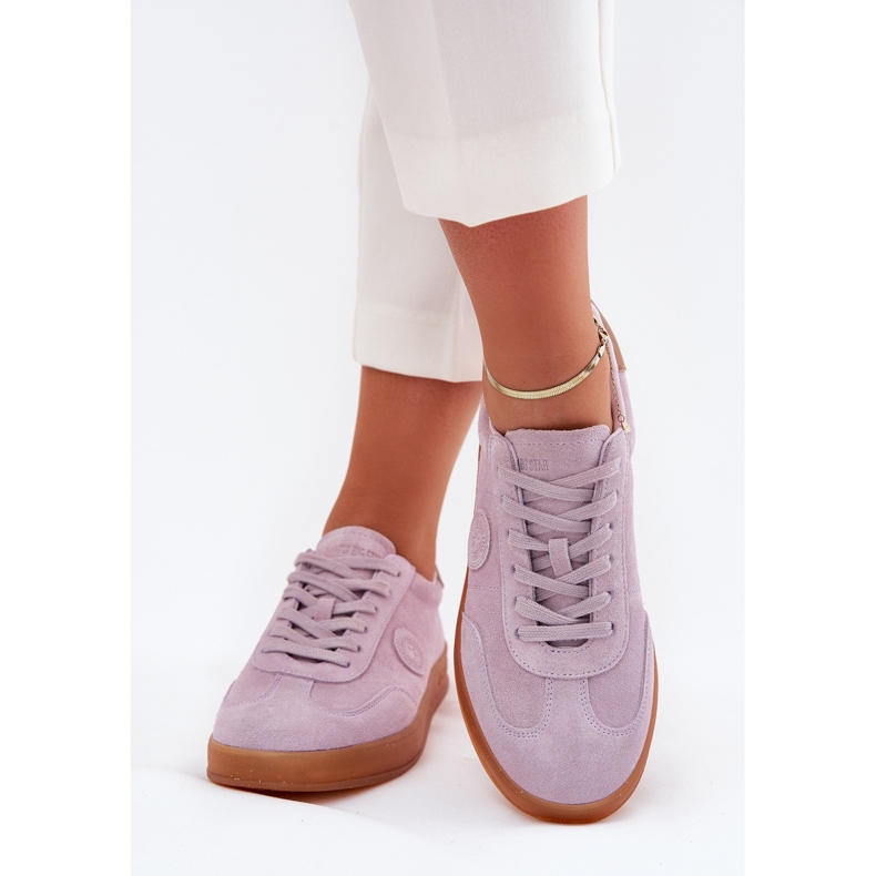 Women's Suede Sneakers Big Star RR274850 Hi-polish Violet System violett 2