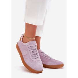 Women's Suede Sneakers Big Star RR274850 Hi-polish Violet System lila 1