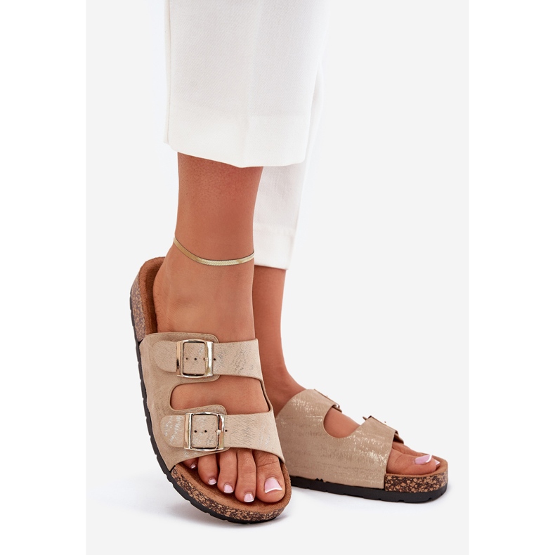 Boto Damenschuhe auf der Cork Sole Gold Cortina golden 1