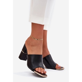 Boto Elegante Frauenflip -Flops auf dem Black Raiza Post schwarz 1