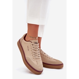 Damen -Leder -Sneaker Big Star von Daniel Lopez SS2D4007 Beige 1