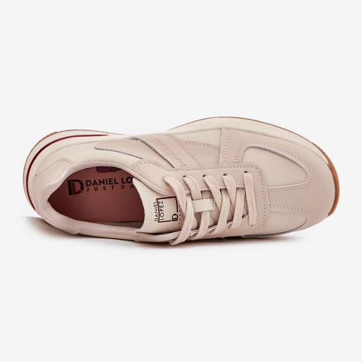 Damen -Leder -Sportschuhe Sneakers Big Star von Daniel Lopez SS2D4043 Beige 2