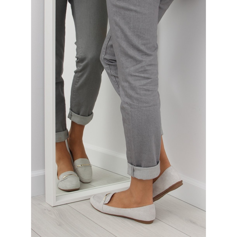 Silberne Damenschuhe 9988-121 Silber grau 2