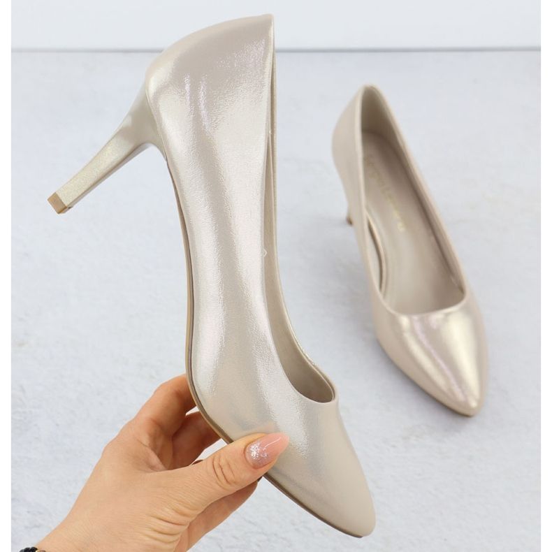 High Heels Frauen Satin -Golden Sergio Leone 1336 1