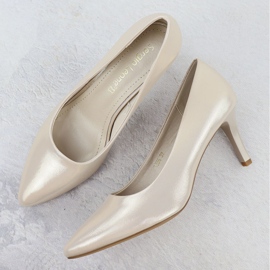 High Heels Frauen Satin -Golden Sergio Leone 1336 2