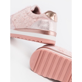 Shelvt Pink Sneakers mit einem Blumenmotiv rosa 1