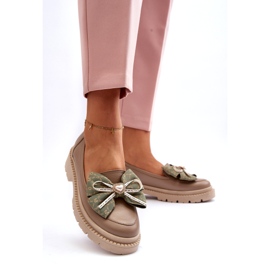 Frauen -Leder -Ladung mit Laura Messi 2787 Beige 2