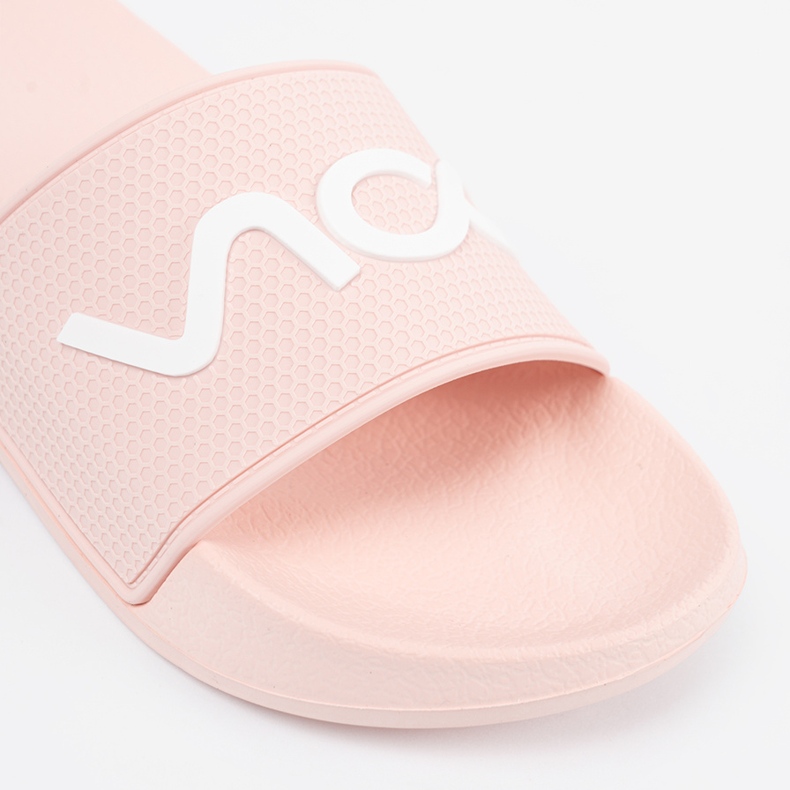 Shelvt Pink Flip -Flops mit der Inschrift rosa 1