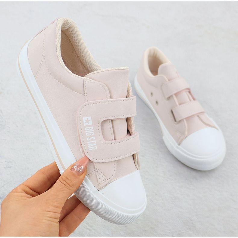 Big Star LL374072 Pink Sneakers aus ökologischem Leder rosa Leder 1