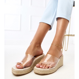 Transparente Espadrilles Flip Flops Felicity farblos 2