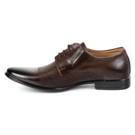 Olivier Männer elegante Lederschuhe 302T3 Dunkelbraun 1