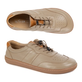 Olivier Barfußschuhe für Frauen minimalistische Lederbreite Aria Cappuccino beige 1