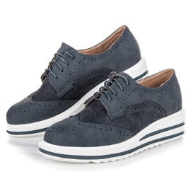 Vices Schnürschuhe aus Wildleder grau 1