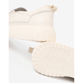 Sergio Leone Lederschuhe auf der beige Plattform 1