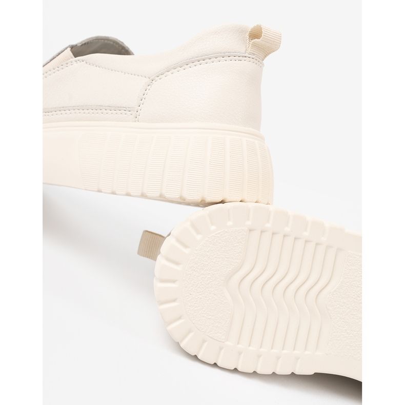 Sergio Leone Lederschuhe auf der beige Plattform 1