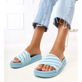 Blue Flip Flops mit Cardon Zirkonen blau 1
