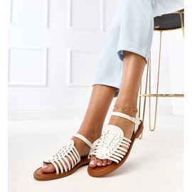 Everlay flache römische Sandalen weiß 1