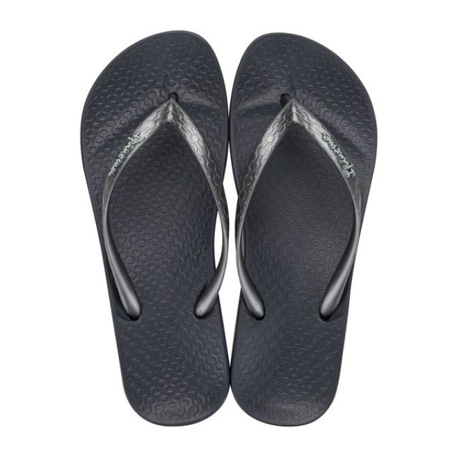 Frauen Ipanema Flip -flops Anatomica 81030 BB624 Schwarz grau 1