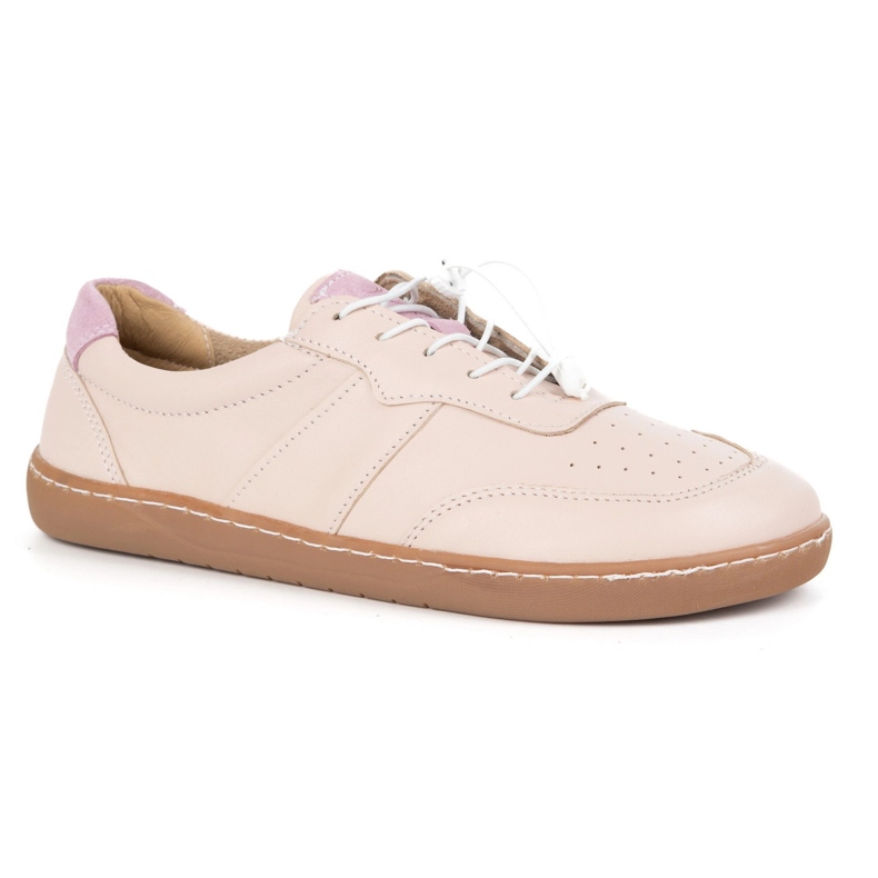 Olivier Frauen barfuß Schuhe minimalistische Lederbreite rosa Arie 2
