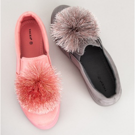 Vices Wildleder-Slipper mit Quaste rosa 1