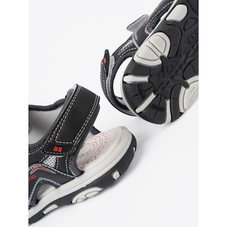 Shelvt Schwarze Jungen Sandalen 1