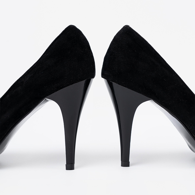 Shelvt Offene Schwarze Zehenpumpen 2