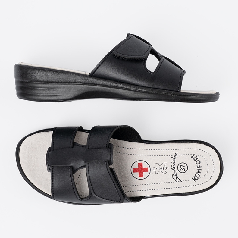 Shelvt Schwarze Keile der Frauen beige 2