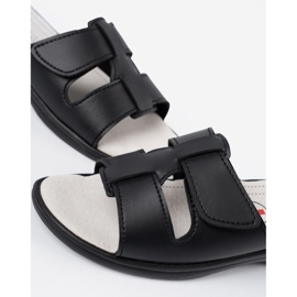 Shelvt Schwarze Keile der Frauen beige 1