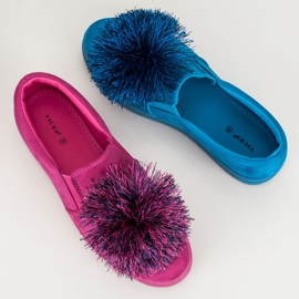 Vices Wildleder-Slipper mit Quaste rosa 1