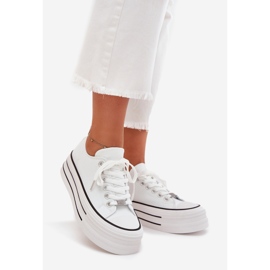 Boto Frauen -Sneaker auf der massiven Plattform White Marinae weiß 1