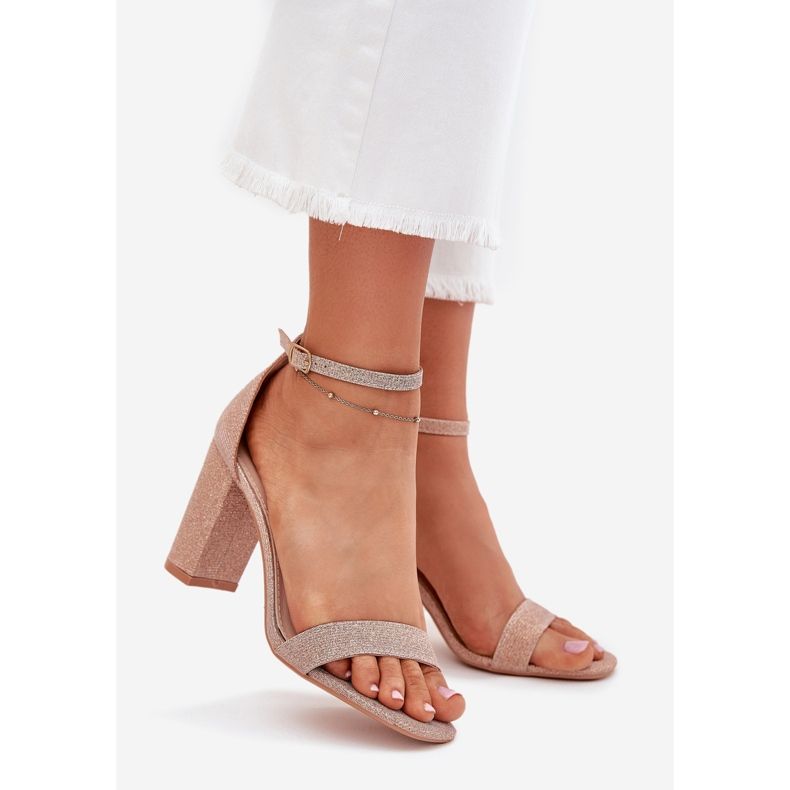 Boto Glänzende Frauensandalen auf dem pink kavina gold golden 1