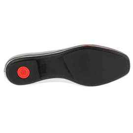 Frauen Ballerinas Fitflop Delicato Bow Weiche Ballerina IH2-011 Metallic mit einem Bogen silber- 4