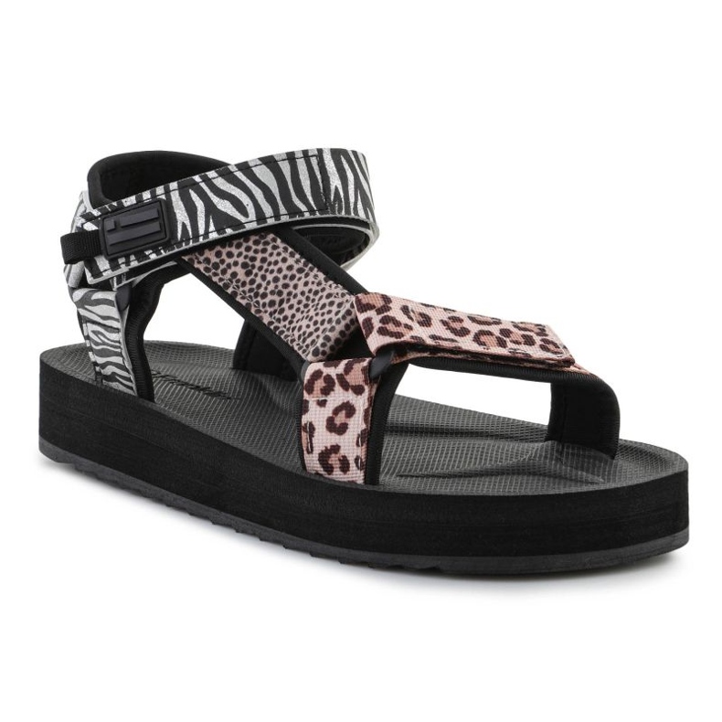 Sandalen D.Franklin Forest High Strips Tierdruck DFSH404002-ABLA schwarz 1