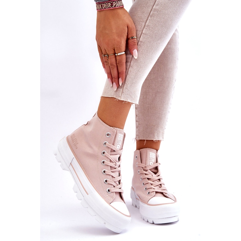 Nude Big Star Damen Turnschuhe LL274157 rosa 1