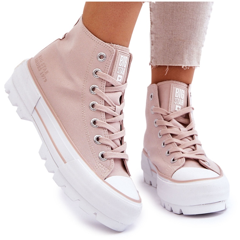 Nude Big Star Damen Turnschuhe LL274157 rosa 3