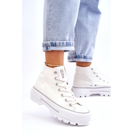 Frauen -Sneaker auf der Big Star LL274156 White Plattform weiß 1