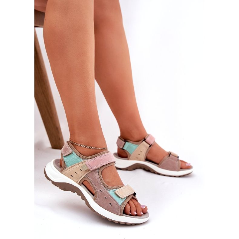 Frauen Ledersandalen McKeylor 95347 Beige 5