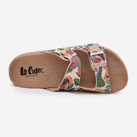 Musterte Frauenschuhe auf einer Korkplattform mit Lee Cooper LCW-25-35-3480L Multicolor-Schnallen mehrfarbig 2