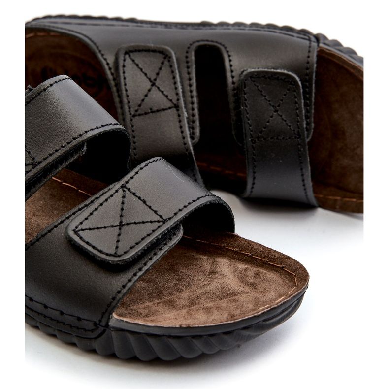 Bequeme Männerflip -Flops mit Klettwäldern inblu fm00001u schwarz 2