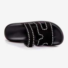 Boto Flip -Flops für Frauen mit Dekoration auf der Plattform Black Dyna schwarz 2