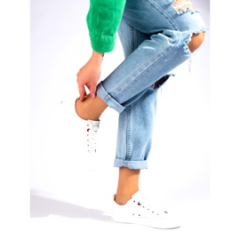 Big Star JJ274001 Frauen niedrige Turnschuhe weiß 2