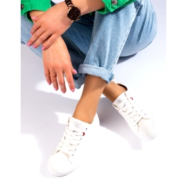 Big Star JJ274001 Frauen niedrige Turnschuhe weiß 3