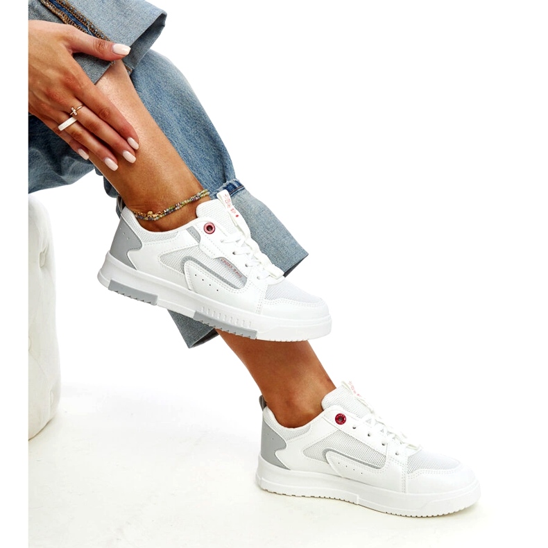 Cross Jeans Weiße Sport -Sneaker von Frauen überqueren Jeans 1