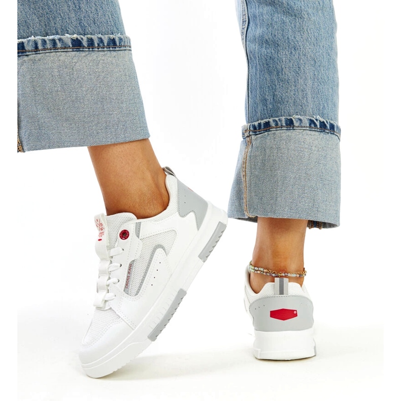 Cross Jeans Weiße Sport -Sneaker von Frauen überqueren Jeans 4