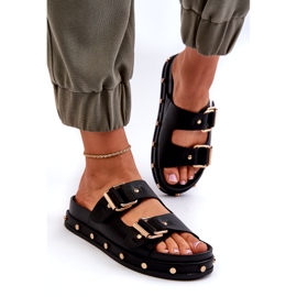 Frauenzehenstegsandalen auf der Plattform Big Star NN274082 Schwarz 3