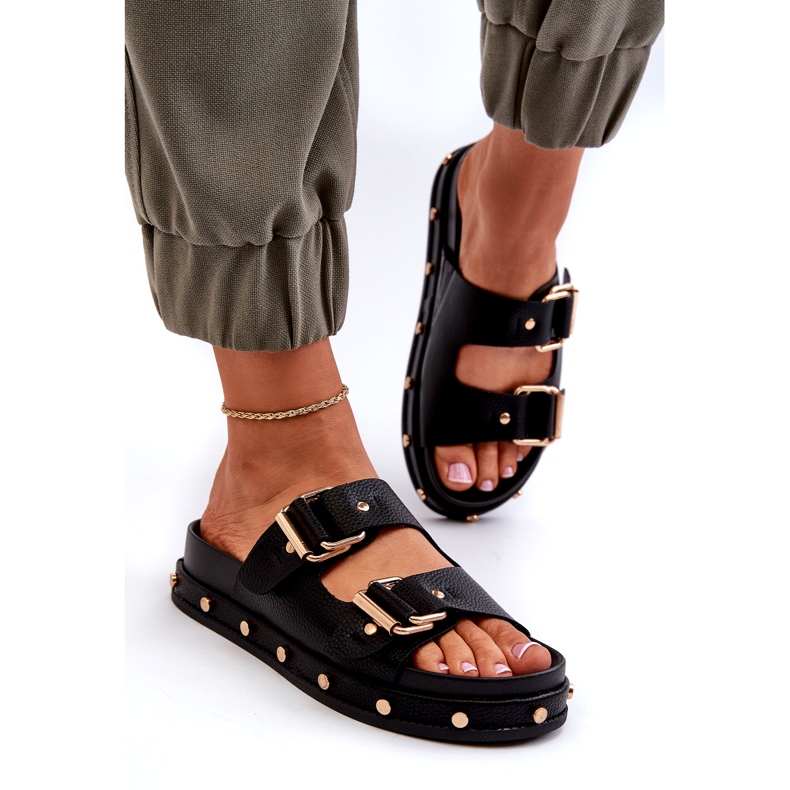 Frauenzehenstegsandalen auf der Plattform Big Star NN274082 Schwarz 3